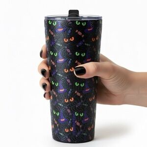 HydraPeak Halloween Stainless Steel Tumbler Cat Eyes Witch Hats 24oz Hot/Cold